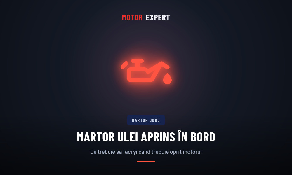 Martor ulei aprins în bord