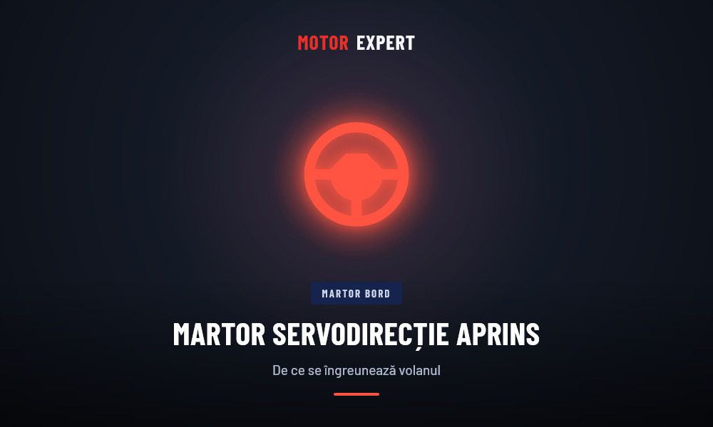 Martor servodirecție aprins